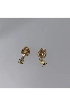 Chanel Vintage Vintage Sieraden Pre-owned Metal Chanel-jewelry Yellow