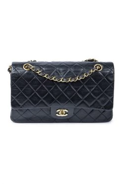 Chanel Vintage Vintage Tassen Pre-owned Medium Double Flap Bag Black -Goedkope Chanel Vintage winkel 309b17e730e94bdf07a91a397b6092c9