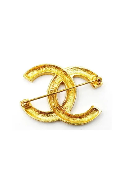 Chanel Vintage Vintage Sieraden Pre-owned Metal Chanel-jewelry Yellow 2 Chanel Vintage Vintage Sieraden Pre-owned Metal Chanel-jewelry Yellow - Afbeelding 2