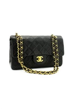 Chanel Vintage Vintage Tassen Pre-owned Leather Flap Bag Black -Goedkope Chanel Vintage winkel 340d79c3184792237021ca00360b5015