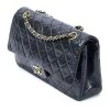 Chanel Vintage Vintage Tassen Pre-owned Medium Double Flap Bag Black