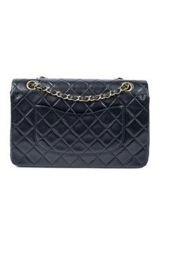 Chanel Vintage Vintage Tassen Pre-owned Medium Double Flap Bag Black