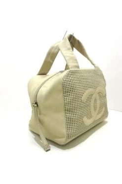 Chanel Vintage Vintage Tassen Pre-owned Leather Handbags Beige