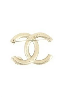 Chanel Vintage Vintage Sieraden Pre-owned Metal Brooch Yellow
