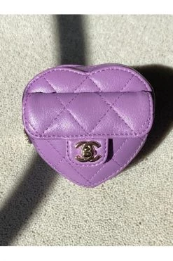 Chanel Vintage Vintage Accessoires Pre-owned Leather Wallets Purple