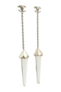 Chanel Vintage Vintage Sieraden Pre-owned Earrings Gray -Goedkope Chanel Vintage winkel 385fefe961afdbc24f30eac8d684b8f9