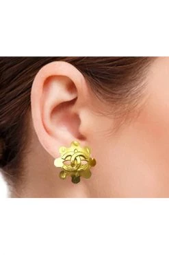 Chanel Vintage Vintage Sieraden Pre-owned Earrings Yellow -Goedkope Chanel Vintage winkel 3a3e875dd8605413bf1c5d1160a4290b