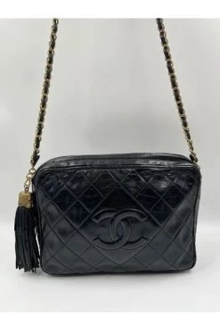Chanel Vintage Vintage Tassen Pre-owned Leather Chanel-bags Black