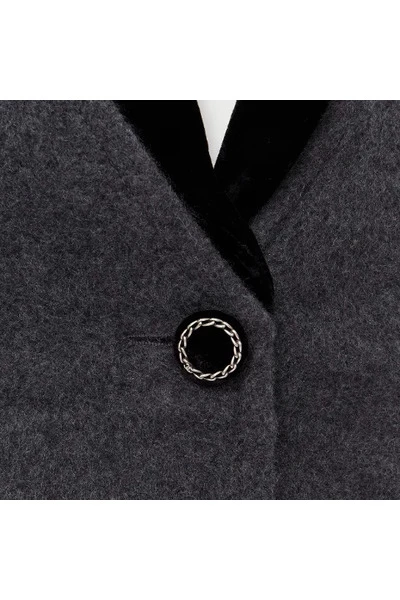 Chanel Vintage Vintage Jassen Pre-owned Cashmere Outerwear Gray 2 Chanel Vintage Vintage Jassen Pre-owned Cashmere Outerwear Gray - Afbeelding 2