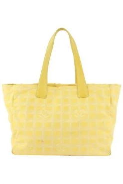 Chanel Vintage Vintage Tassen Pre-owned Canvas Chanel-bags Yellow
