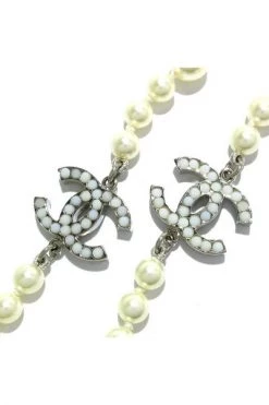 Chanel Vintage Vintage Sieraden Pre-owned Pearl Necklaces Beige -Goedkope Chanel Vintage winkel 40ce079fd4afd0de2b95653e5464b382