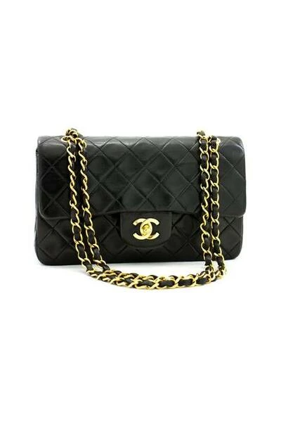 Chanel Vintage Vintage Tassen Pre-owned 2.55 Double Flap 9; Chain Shoulder Bag Black 3 Chanel Vintage Vintage Tassen Pre-owned 2.55 Double Flap 9; Chain Shoulder Bag Black - Afbeelding 3