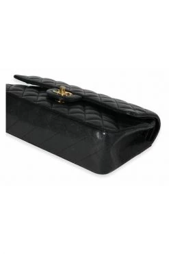 Chanel Vintage Vintage Tassen Pre-owned Medium Double Flap Bag Black