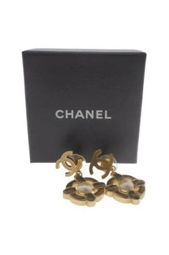 Chanel Vintage Vintage Sieraden Earrings Yellow -Goedkope Chanel Vintage winkel 466a3a5be86e18c21470a5f496111640