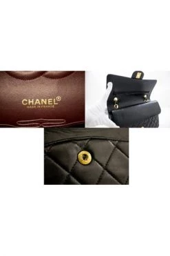 Chanel Vintage Vintage Tassen Pre-owned Medium Double Flap Bag Black -Goedkope Chanel Vintage winkel 4718cec3ec681ab281788e80b630f7e1
