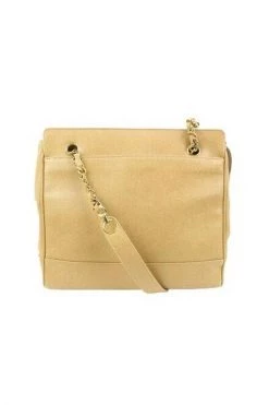 Chanel Vintage Vintage Tassen Pre-owned Leather Chanel-bags Beige -Goedkope Chanel Vintage winkel 4937df5a933684901d7a5d5fa3830320