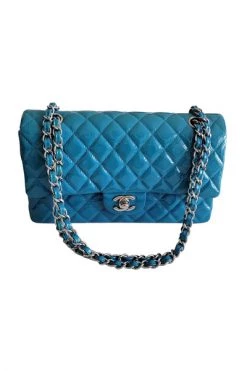Chanel Vintage Vintage Tassen Shoulder Bags Blue