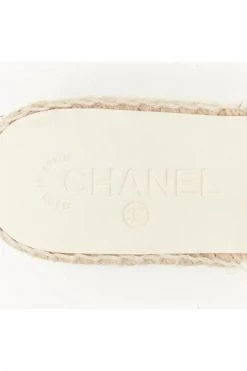 Chanel Vintage Vintage Schoenen Pre-owned Leather Espadrilles White -Goedkope Chanel Vintage winkel 4a6f260303cffea887eb30a8d7716d6c