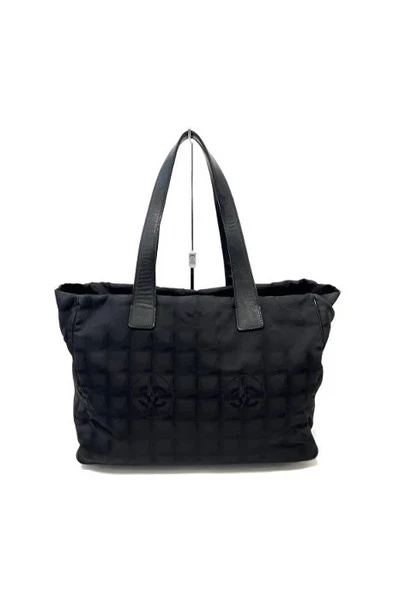 Chanel Vintage Vintage Tassen Black Polyester Chanel Travel Line Black 4 Chanel Vintage Vintage Tassen Black Polyester Chanel Travel Line Black - Afbeelding 4