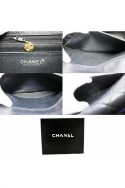 Chanel Vintage Vintage Tassen Pre-owned Large Chain Shoulder Bag Flap Black -Goedkope Chanel Vintage winkel 4b26cf03e8b8efc19ee2e617c0ce0798