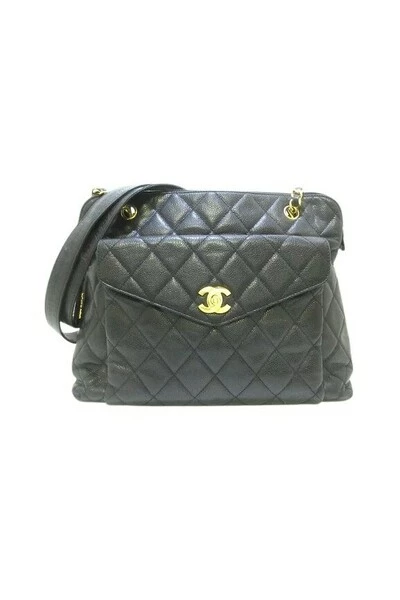 Chanel Vintage Vintage Tassen Pre-owned Leather Chanel-bags Black 3 Chanel Vintage Vintage Tassen Pre-owned Leather Chanel-bags Black - Afbeelding 3