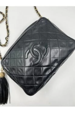 Chanel Vintage Vintage Tassen Pre-owned Leather Chanel-bags Black -Goedkope Chanel Vintage winkel 4ca428cd4afa535b387f06a8cb42f7da