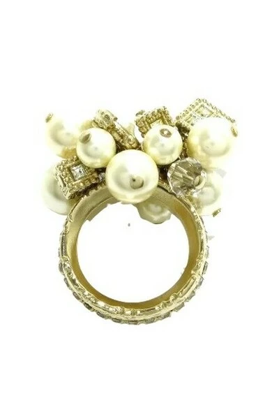 Chanel Vintage Vintage Sieraden Pre-owned Metal Rings Yellow 4 Chanel Vintage Vintage Sieraden Pre-owned Metal Rings Yellow - Afbeelding 4