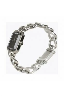 Chanel Vintage Vintage Horloges Pre-owned Stainless Steel Watch Black -Goedkope Chanel Vintage winkel 4e35d75e1eb64958b247bada38064999