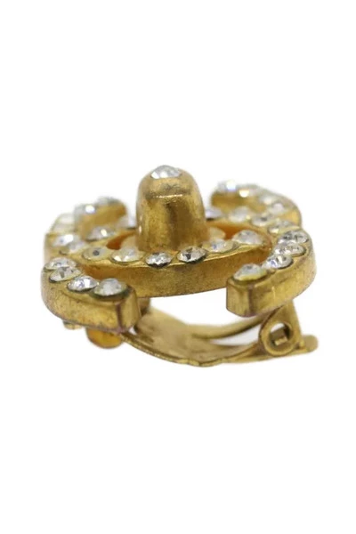 Chanel Vintage Vintage Sieraden Pre-owned Earrings Yellow 4 Chanel Vintage Vintage Sieraden Pre-owned Earrings Yellow - Afbeelding 4