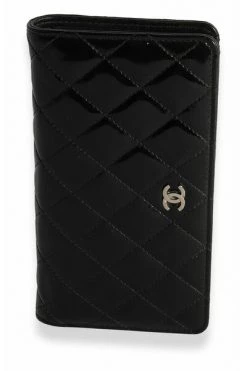 Chanel Vintage Vintage Accessoires Chanel Black Quilted Patent Leather Long Flap Wallet Black -Goedkope Chanel Vintage winkel 4ecf39b30a789766a5954c57a74f341a