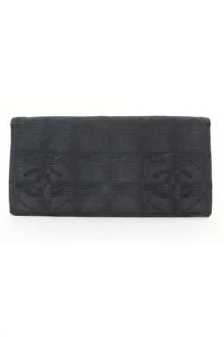 Chanel Vintage Vintage Accessoires Pre-owned Canvas Wallets Black