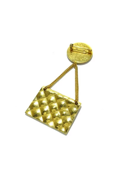 Chanel Vintage Vintage Sieraden Pre-owned Metal Brooches Yellow 2 Chanel Vintage Vintage Sieraden Pre-owned Metal Brooches Yellow - Afbeelding 2