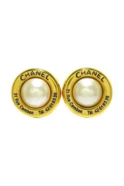 Chanel Vintage Vintage Sieraden Pre-owned Earrings Yellow -Goedkope Chanel Vintage winkel 5181c43ee090c7083c5654ee2facb46e