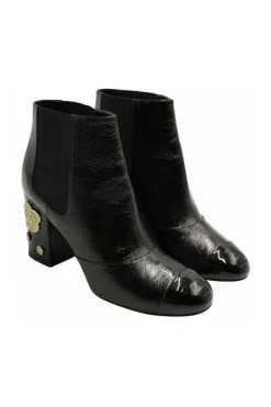 Chanel Vintage Vintage Schoenen Pre-owned Boots Black