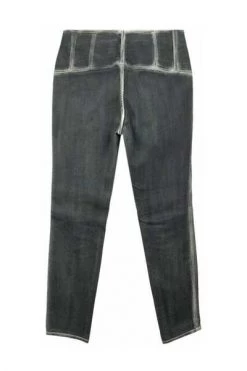 Chanel Vintage Vintage Broeken Pre-owned Washed Out Denim Jeans Pants With Zip Gray