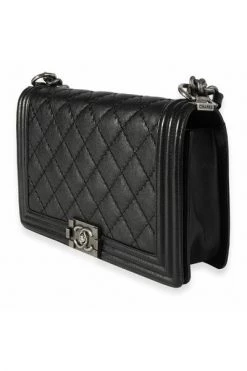 Chanel Vintage Vintage Tassen Chanel Black Quilted Whipstitch Calfskin New Boy Bag 4021190 Black -Goedkope Chanel Vintage winkel 5392bd7d7116ffbf462a7d17a4144258