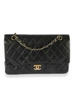 Chanel Vintage Vintage Tassen Pre-owned Medium Double Flap Bag Black -Goedkope Chanel Vintage winkel 53ce05e8b343c5fc8dfb2b58a04c4a4e