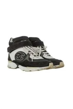 Chanel Vintage Vintage Schoenen Pre-obned Leather And Fabric Sneakers Black -Goedkope Chanel Vintage winkel 57ad6a3791bd432a940596e4fb96ee6f