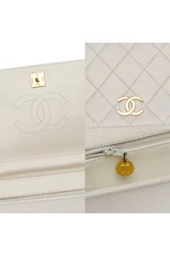 Chanel Vintage Vintage Tassen Pre-owned Leather Chanel-bags White -Goedkope Chanel Vintage winkel 585480d63fcbde6819cd32921de18a5f