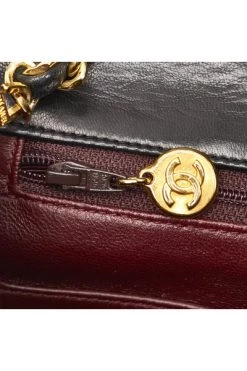 Chanel Vintage Vintage Tassen Pre-owned Timeless Lambskin Leather Double Flap Bag Black -Goedkope Chanel Vintage winkel 588295db22a140ba5831eed5873e4cfb