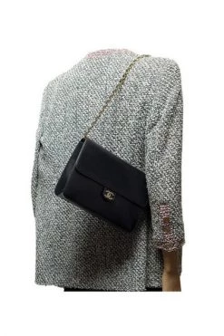 Chanel Vintage Vintage Tassen Pre-owned Leather Chanel-bags Black -Goedkope Chanel Vintage winkel 593c57477d2c0c20e7ef6e49b82adba8