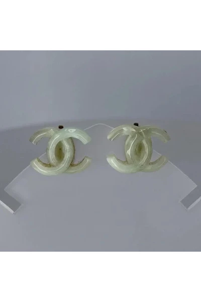 Chanel Vintage Vintage Sieraden Pre-owned Plastic Chanel-jewelry White 4 Chanel Vintage Vintage Sieraden Pre-owned Plastic Chanel-jewelry White - Afbeelding 4