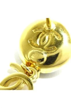 Chanel Vintage Vintage Sieraden Pre-owned Metal Earrings Yellow