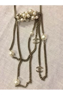 Chanel Vintage Vintage Sieraden Pre-obned Necklace Necklace And False Pearls Yellow -Goedkope Chanel Vintage winkel 5d1fad4ddebe69c47c27a1bac2103493