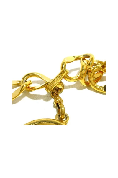 Chanel Vintage Vintage Accessoires Pre-owned Metal Belts Yellow 2 Chanel Vintage Vintage Accessoires Pre-owned Metal Belts Yellow - Afbeelding 2