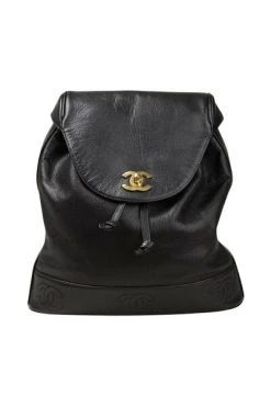 Chanel Vintage Vintage Tassen Pre-owned Caviar CC Backpack Black -Goedkope Chanel Vintage winkel 5ed9e3f55199548de37aa34fd9f11fd3