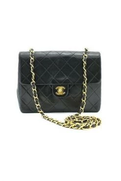 Chanel Vintage Vintage Tassen Pre-owned Square Small Chain Shoulder Bag Crossbody Black -Goedkope Chanel Vintage winkel 5ef3ac07ebd7089d4207c59a475b7e58