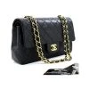 Chanel Vintage Vintage Tassen Pre-owned Medium Double Flap Bag Black