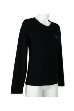 Chanel Vintage Vintage Tops Pre-Owned Coconut Red Cotton T-shirt Black