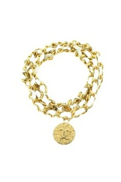 Chanel Vintage Vintage Sieraden Pre-owned Metal Chanel-jewelry Yellow 5 Chanel Vintage Vintage Sieraden Pre-owned Metal Chanel-jewelry Yellow - Afbeelding 5